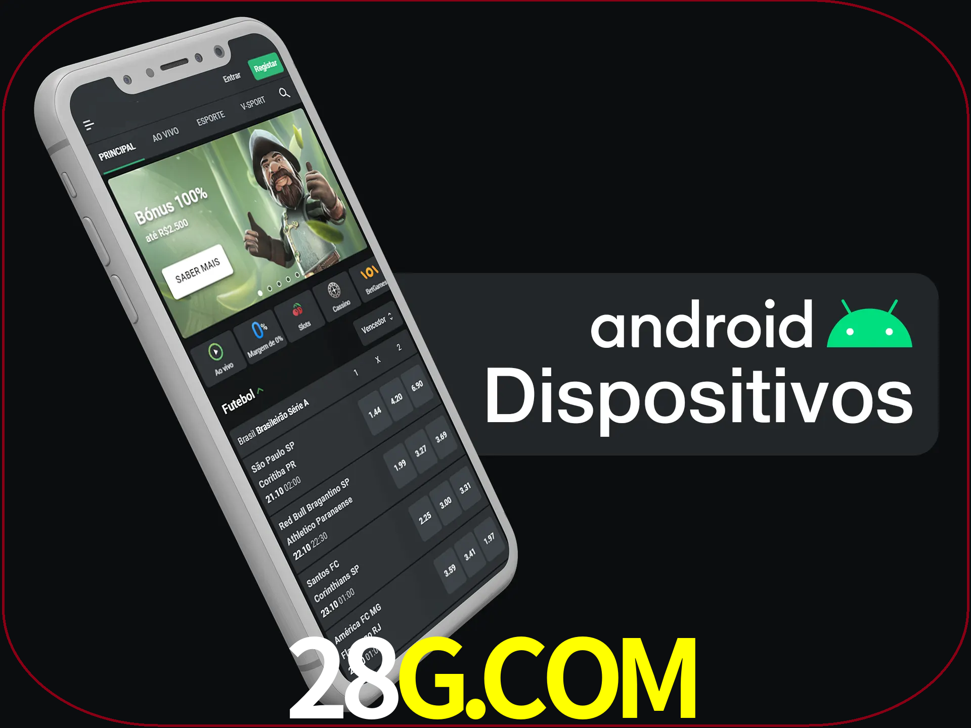 O aplicativo suporta a maioria de todos os dispositivos Android.